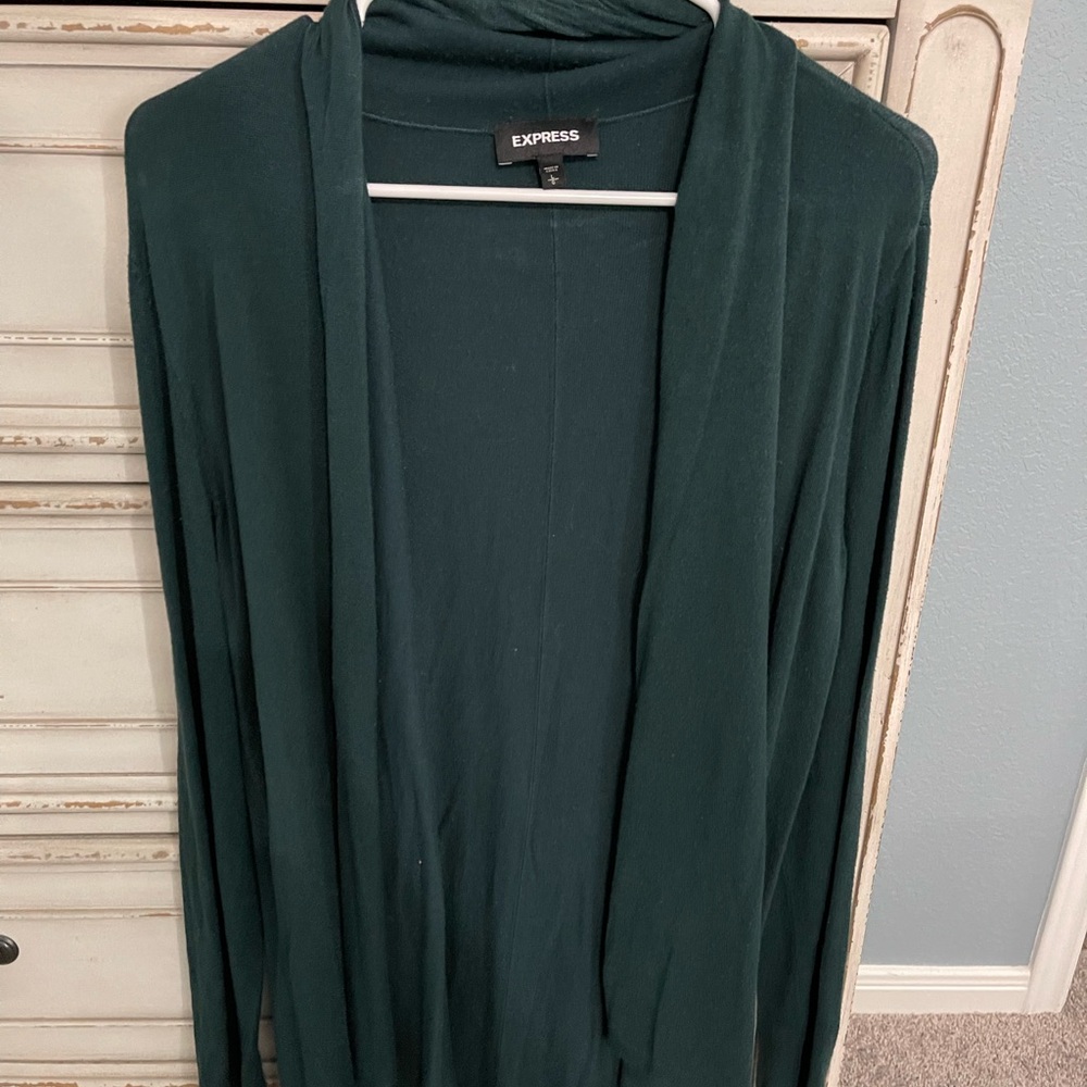Express Dark Green Cardigan